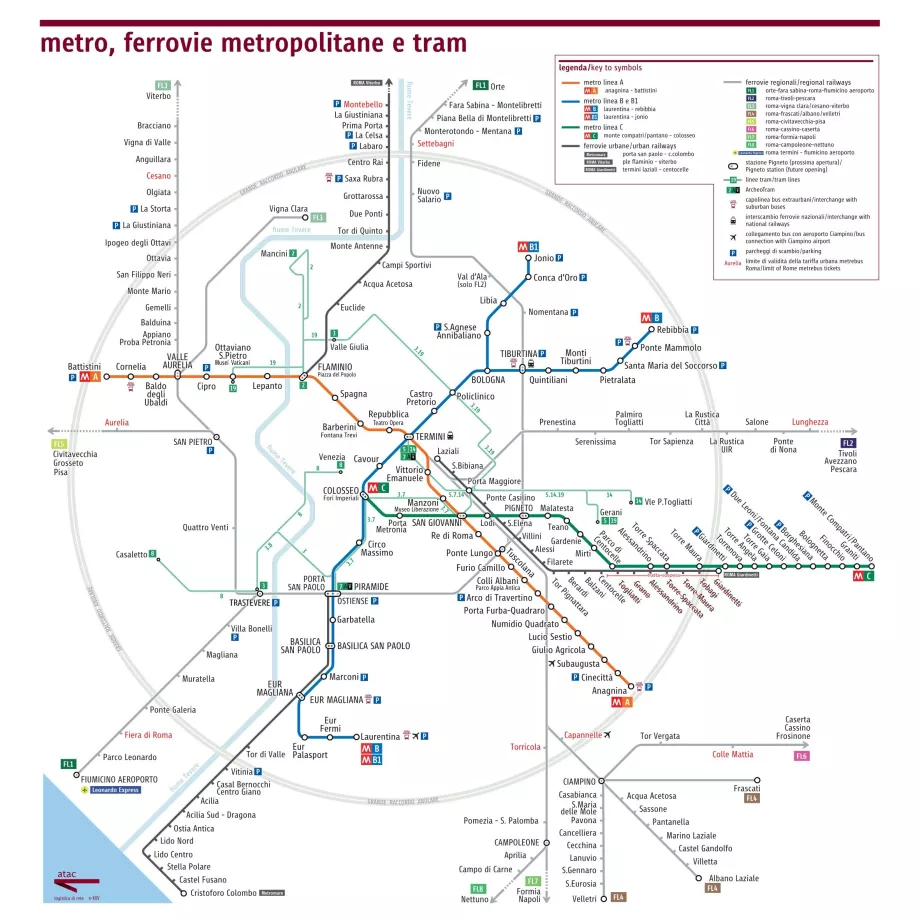 Peta Metro Roma