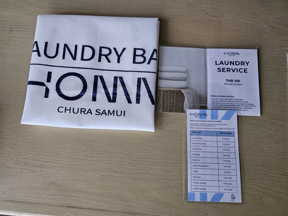 Tas laundry dan daftar harga