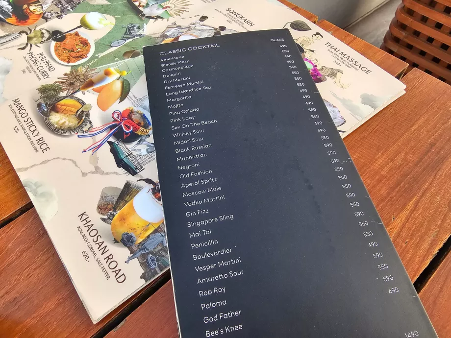 Akara Sky Hanuman - menu, minuman