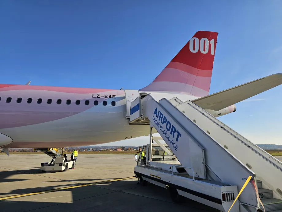 Naik ke pesawat, Bandara České Budějovice