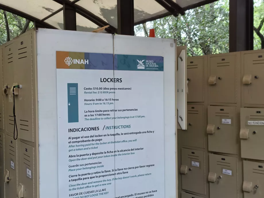 Kastil Chapultepec, loker bagasi
