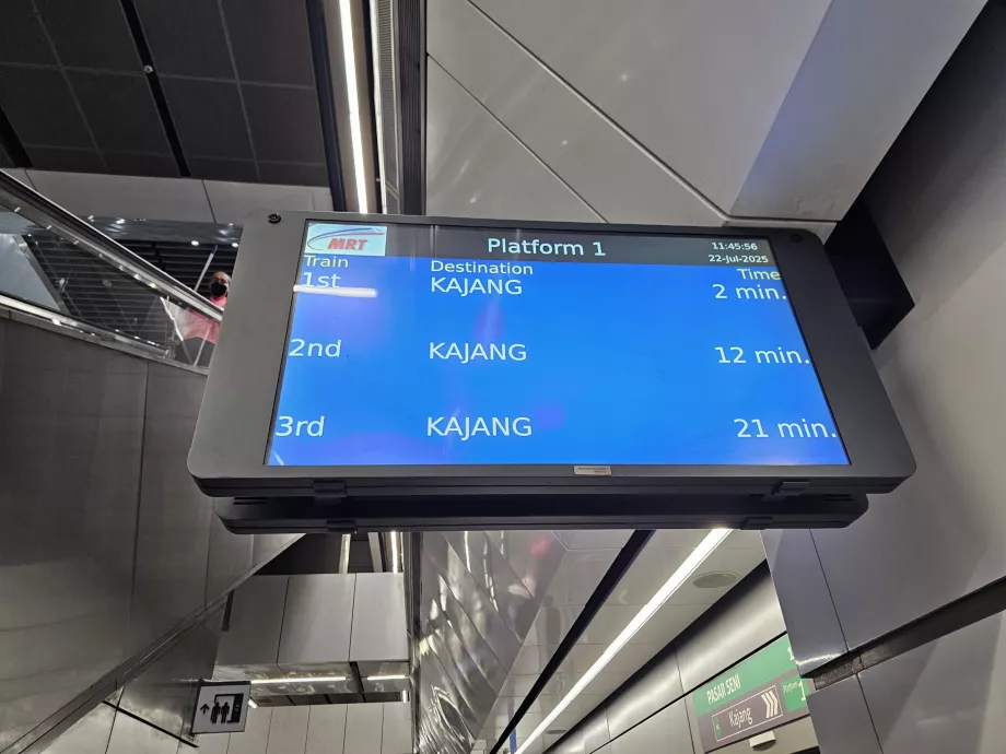 Papan informasi di metro