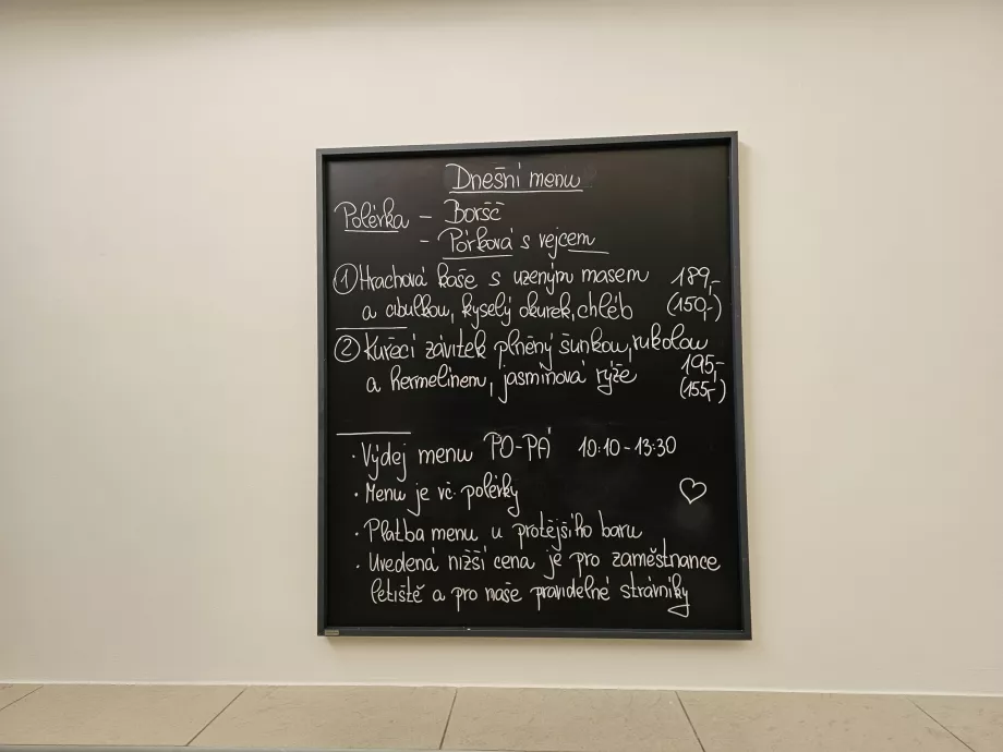 Menu di restoran