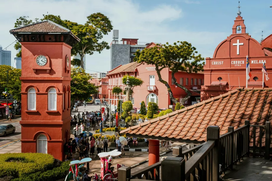 Menara Jam di pusat kota Malaka