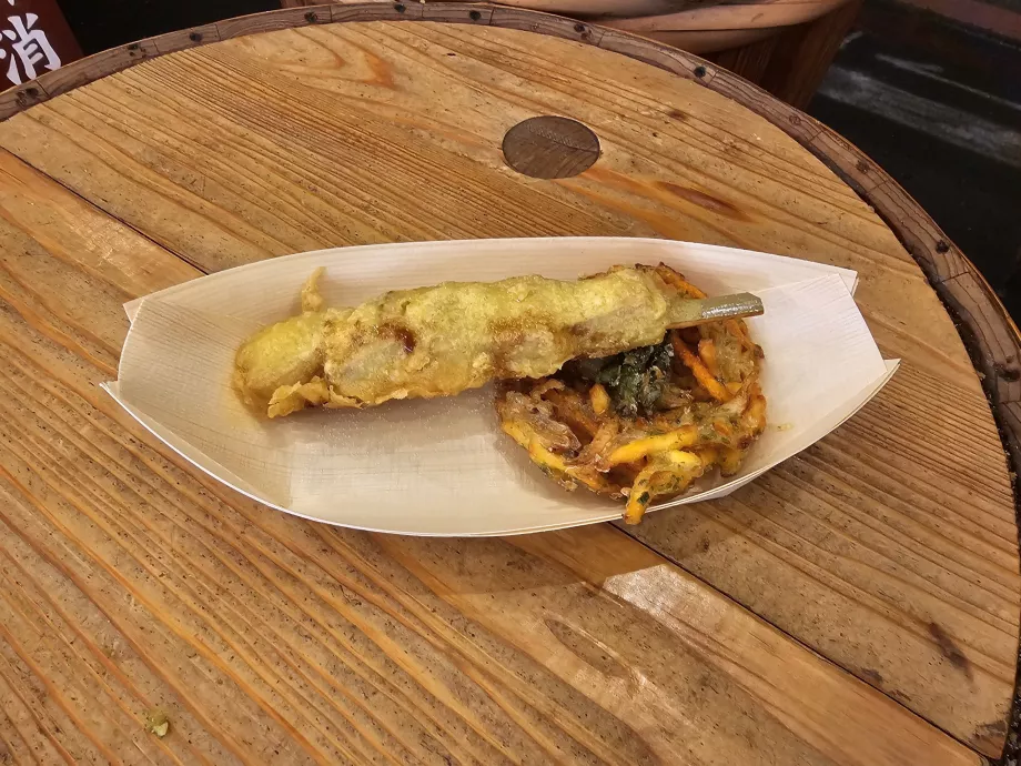 Tempura saya di Pasar Nishiki