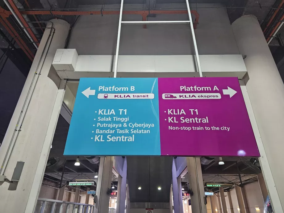 Peron KLIA Transit dan KLIA Ekspres