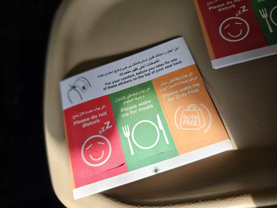 Stiker - informasi untuk awak kabin