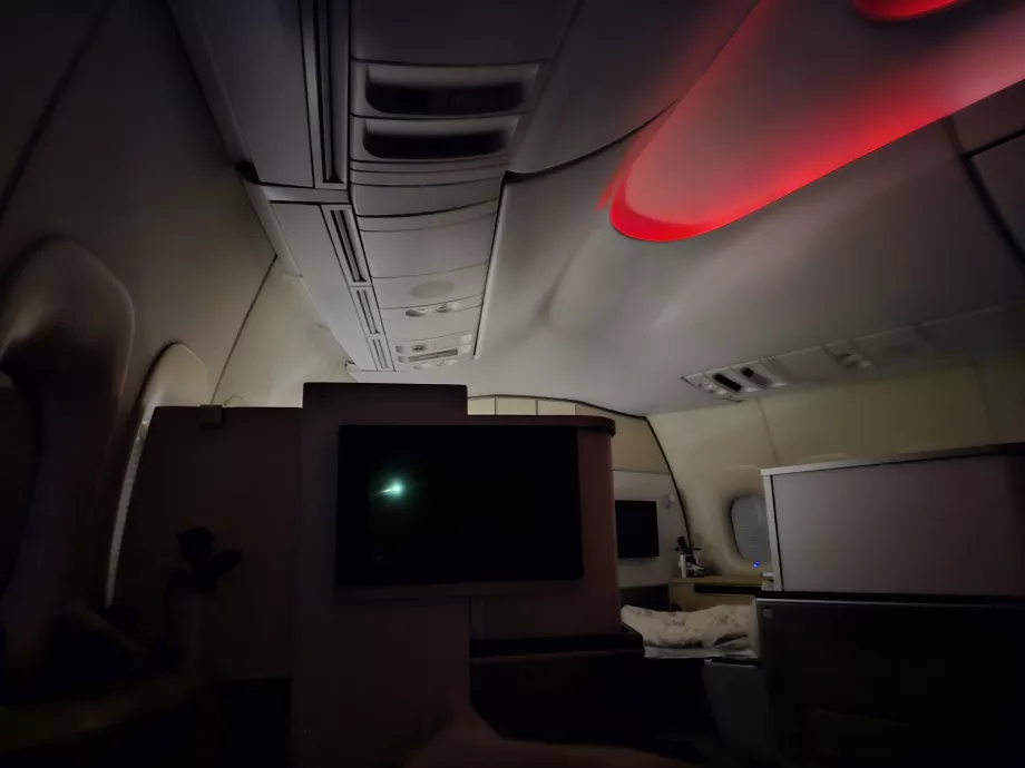 Lampu pada penumpang di baris di depan saya