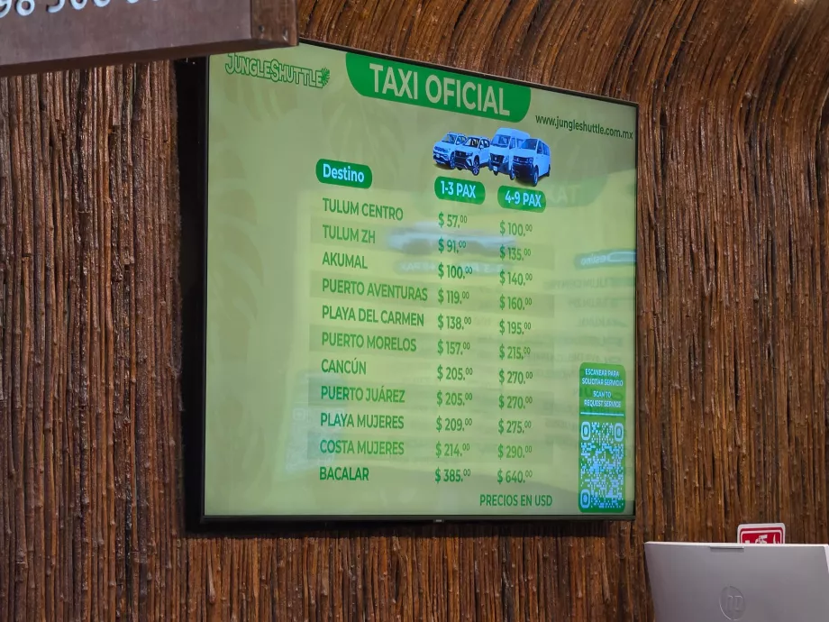 Tarif taksi resmi, 2027