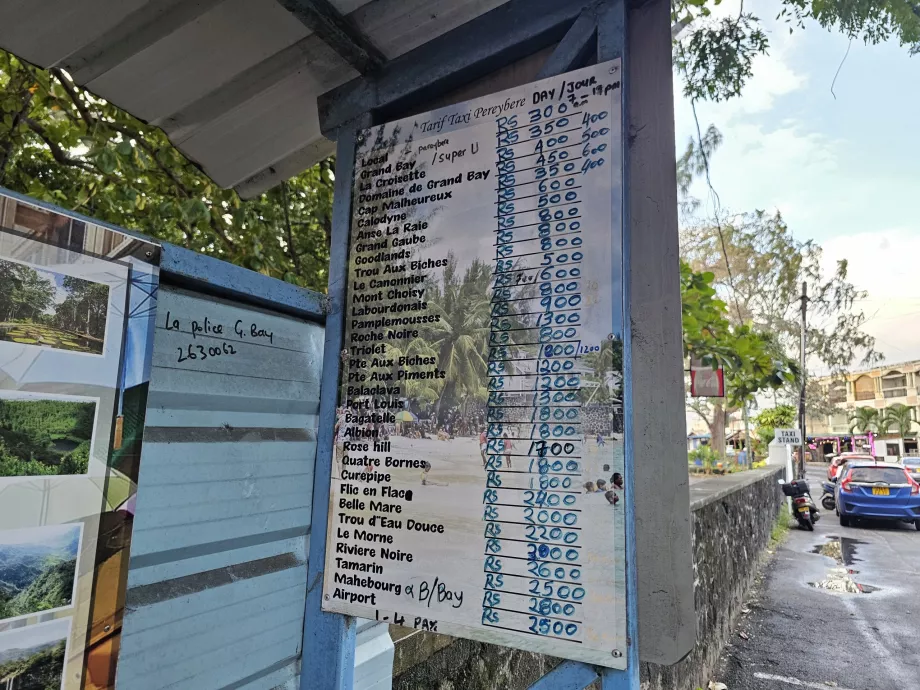 Ongkos taksi dari Bain Boeuf