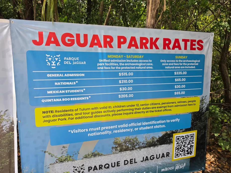 Situs Arkeologi Tulum, harga tiket masuk