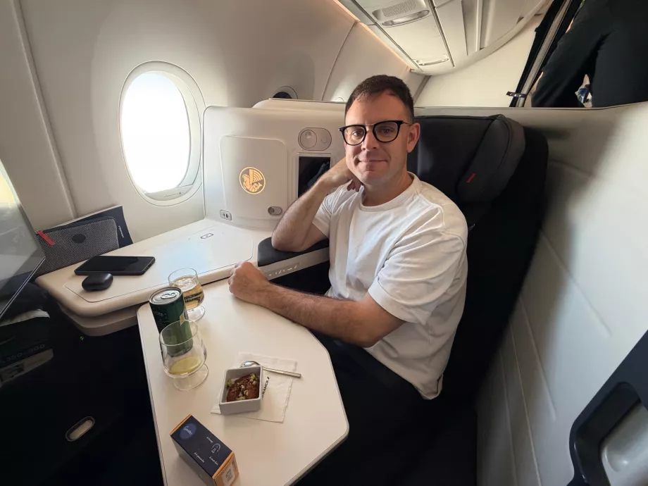 Saya di kelas bisnis Air France