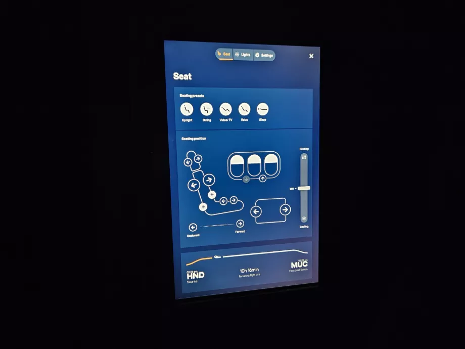 Kontrol kursi melalui tablet