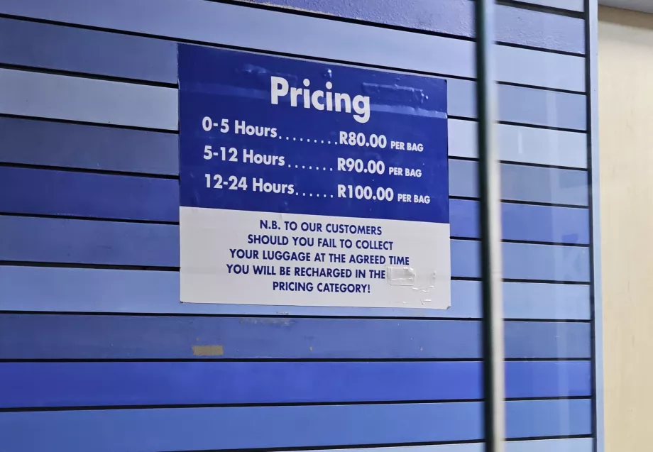 Daftar harga penyimpanan bagasi