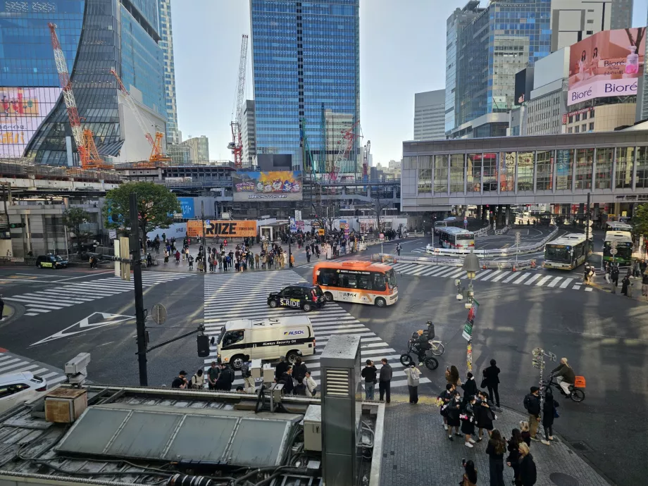 Persimpangan Shibuya dari Starbucks