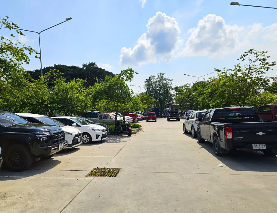 Parkir di marina, penjemputan mobil sewaan