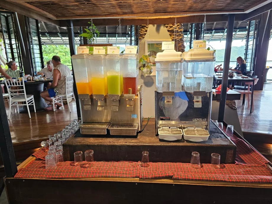 Sarapan: air putih dan jus buah