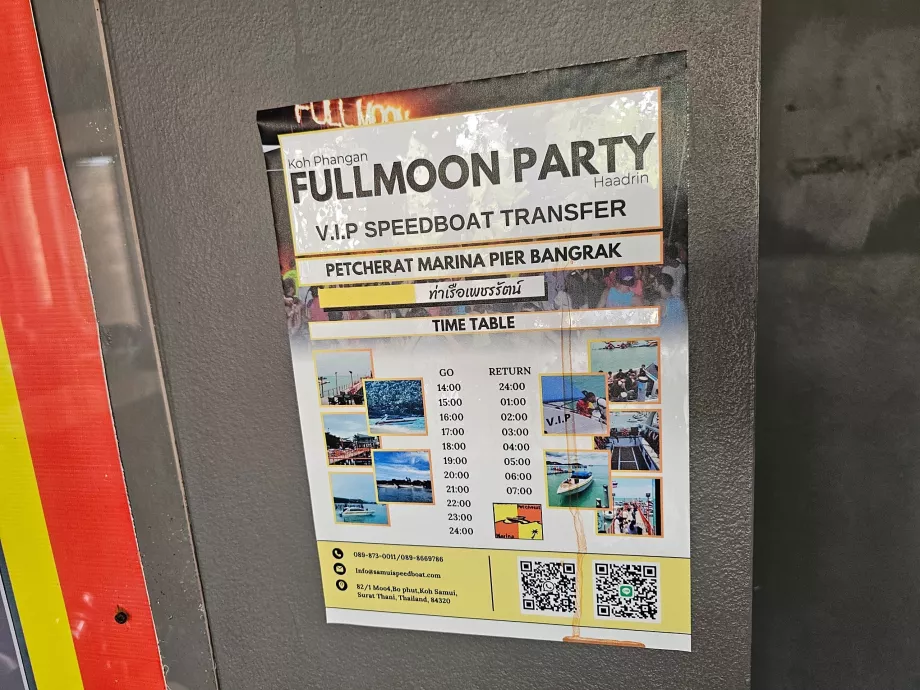 Pesta Bulan Purnama - perahu dari Koh Samui