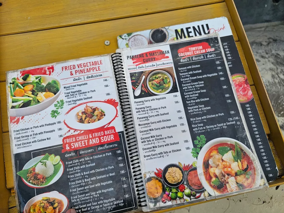 Salad Beach, harga di restoran