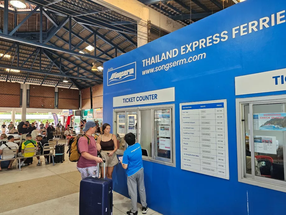 Dermaga Thong Sala, kantor tiket