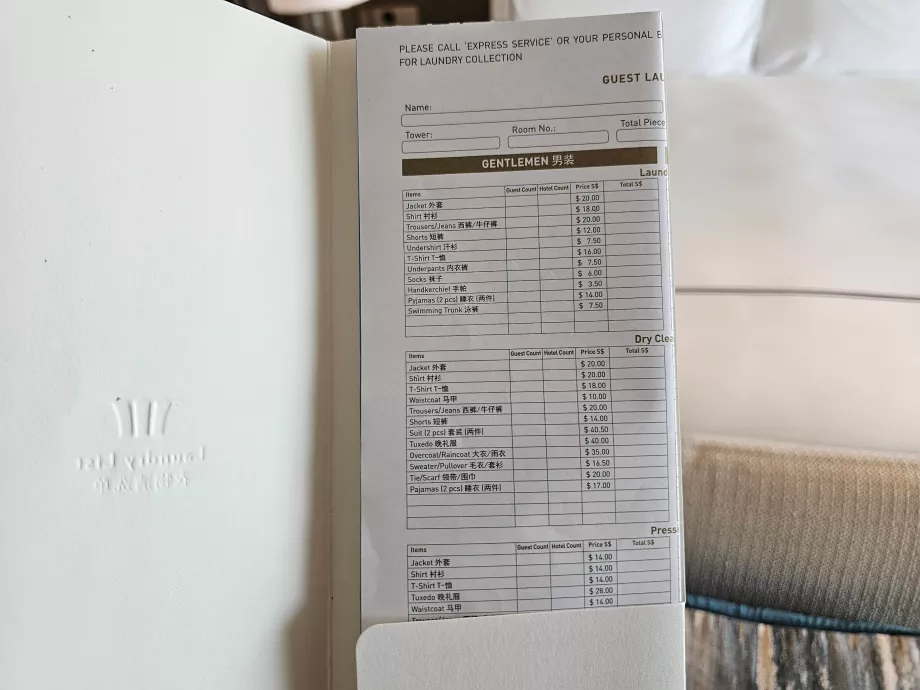 Daftar harga laundry