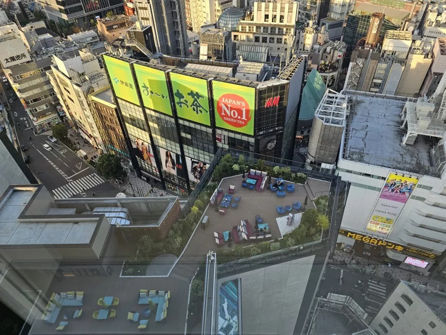 Pemandangan teras luar ruangan restoran Gallery 11