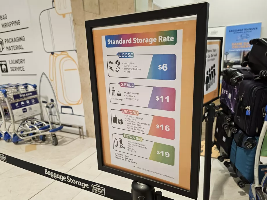 Daftar harga penyimpanan bagasi