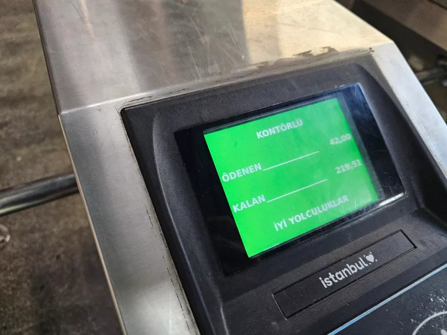 Saldo di Istanbulkart