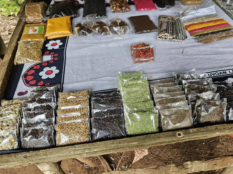 Berdiri dengan rempah-rempah