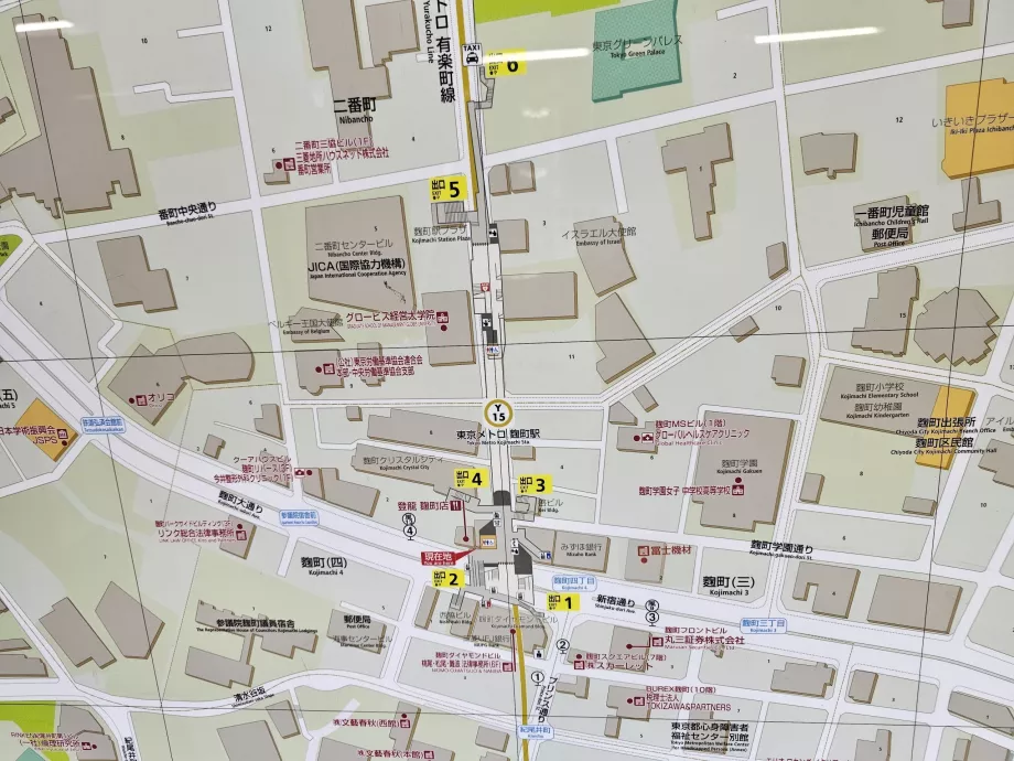 Peta pintu keluar dari stasiun metro