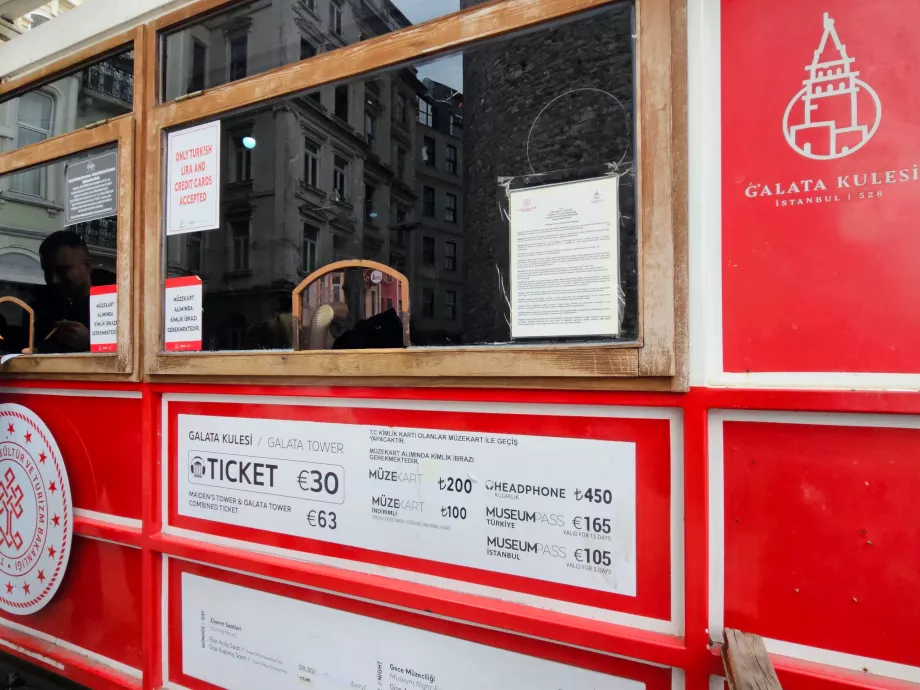 Menara Galata, harga tiket masuk