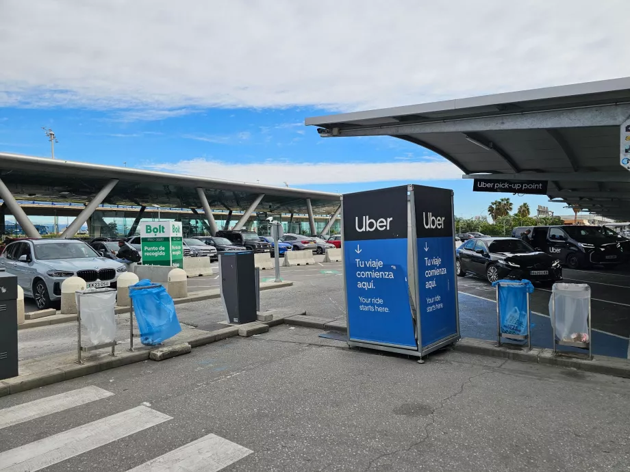Titik penjemputan Uber dan Bolt