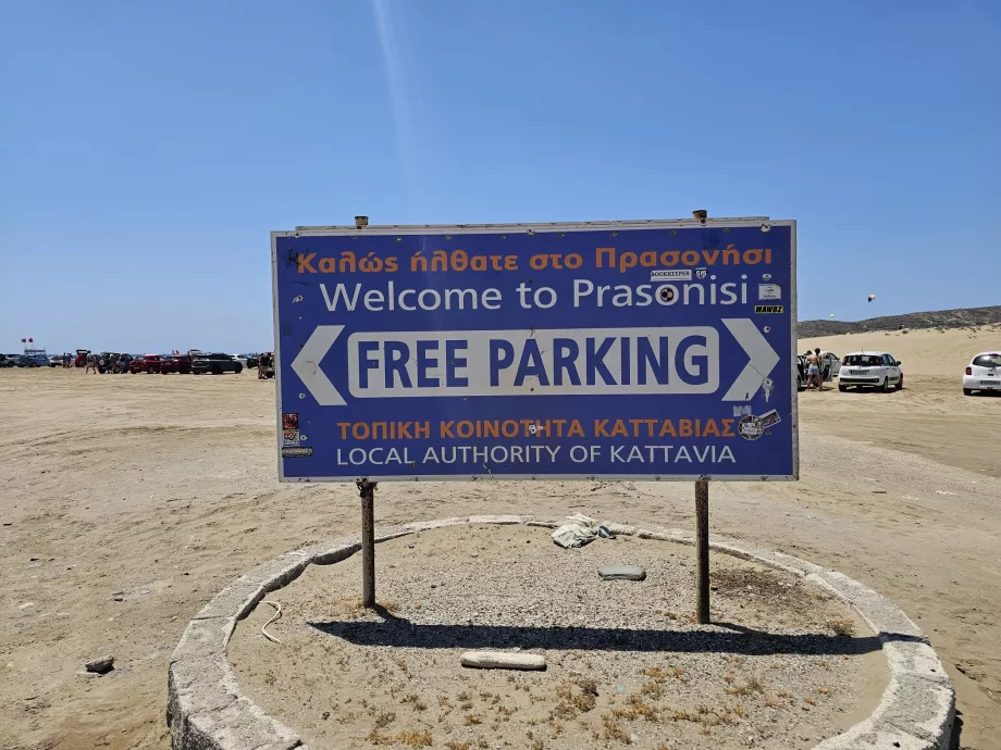 Parkir gratis - Prasonisi