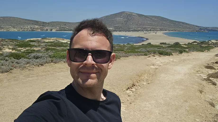 Christopher di pantai Prasonisi