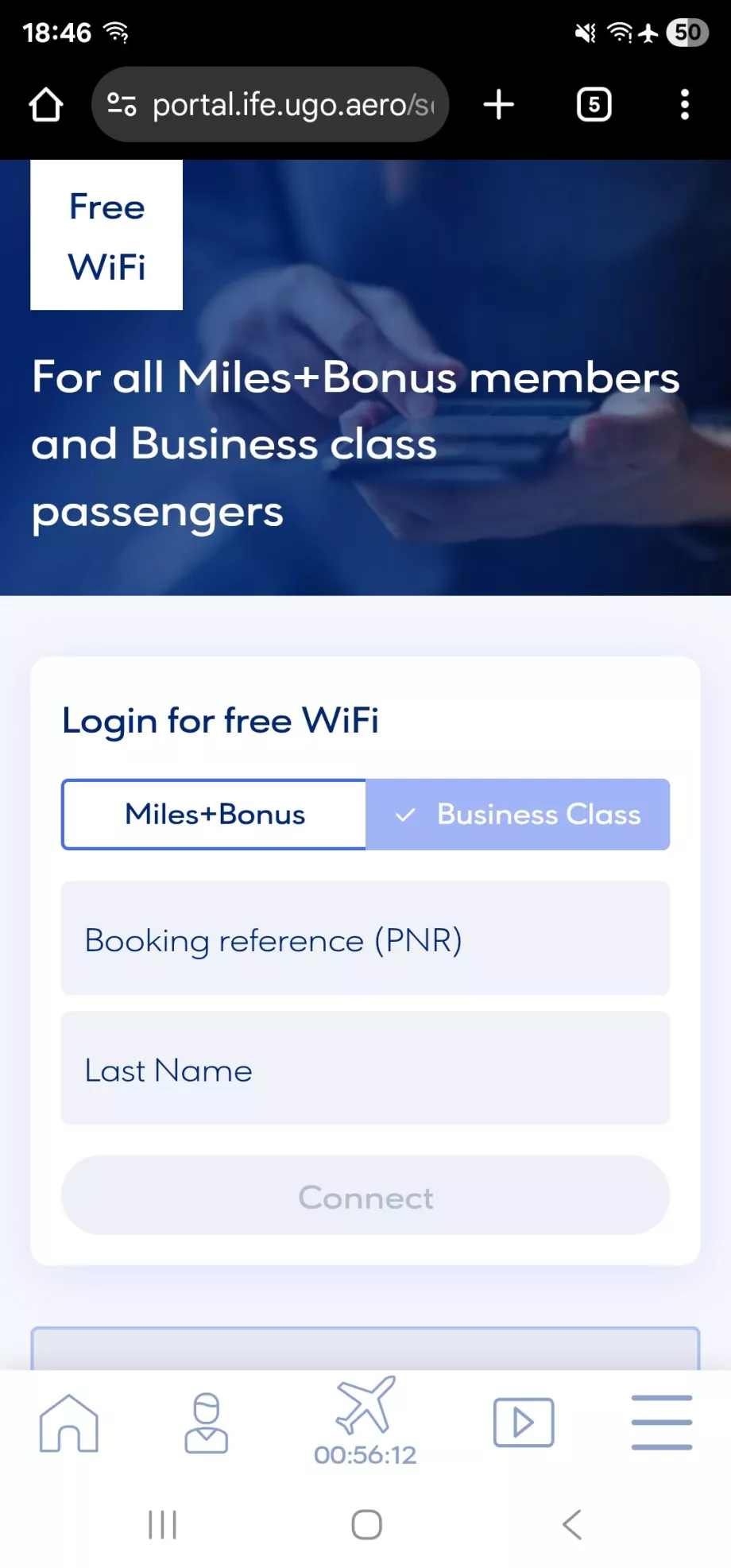 Wi-Fi dalam penerbangan