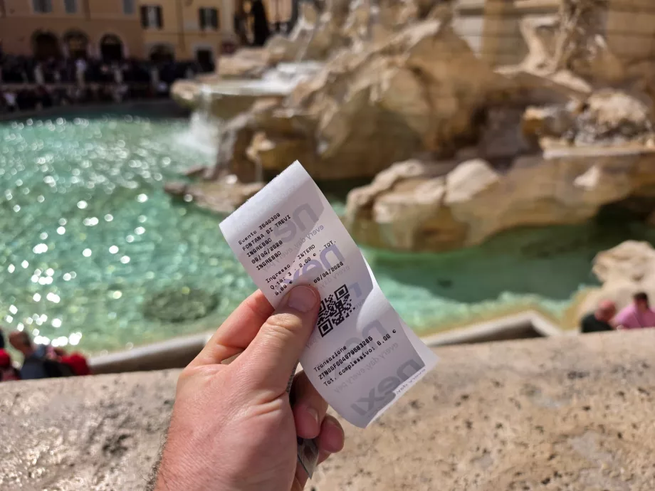 Tiket untuk Air Mancur Trevi