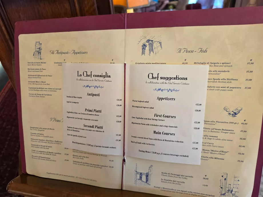 Menu restoran hotel