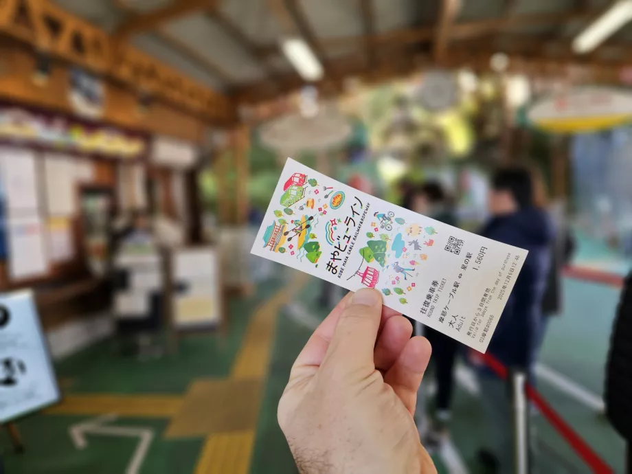 Tiket untuk kereta gantung Maya
